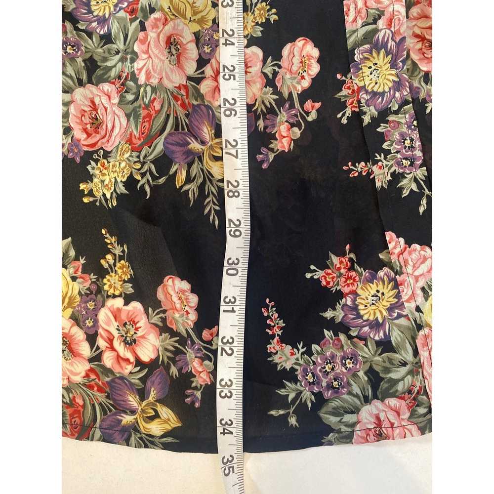 Express Vintage 90’s Sheer Floral High Low Long S… - image 12