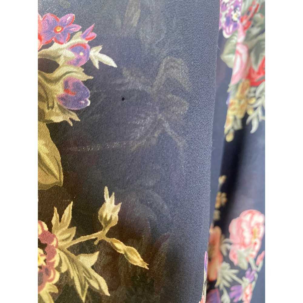 Express Vintage 90’s Sheer Floral High Low Long S… - image 7