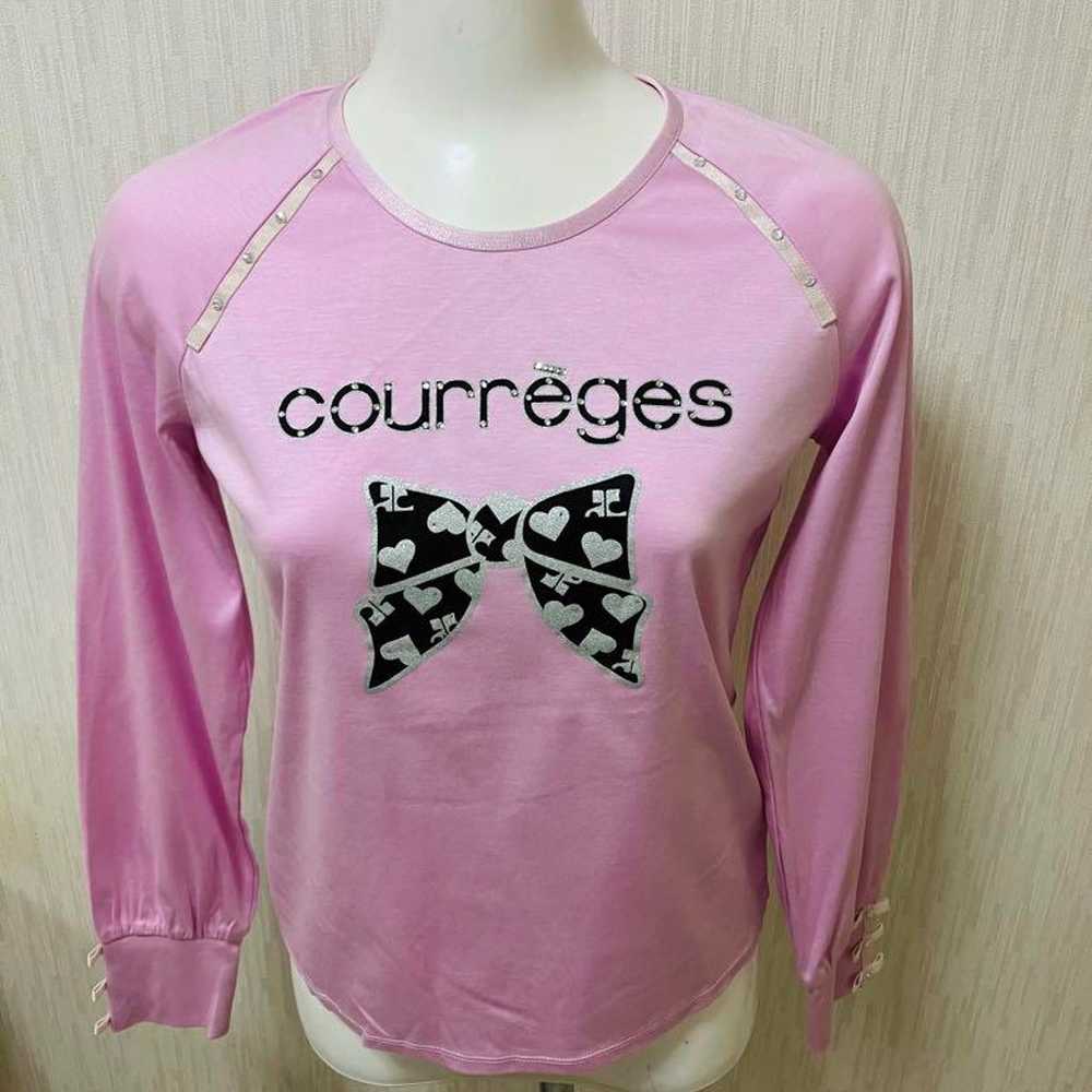 courreges logo t-shirt y2k ballet core - image 1