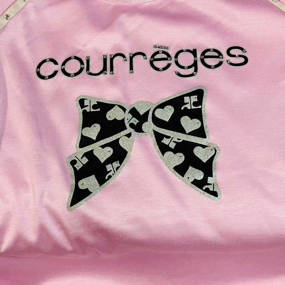 courreges logo t-shirt y2k ballet core - image 2