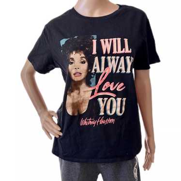 Whitney Houston Graphic Print T Shirt Womens Blac… - image 1