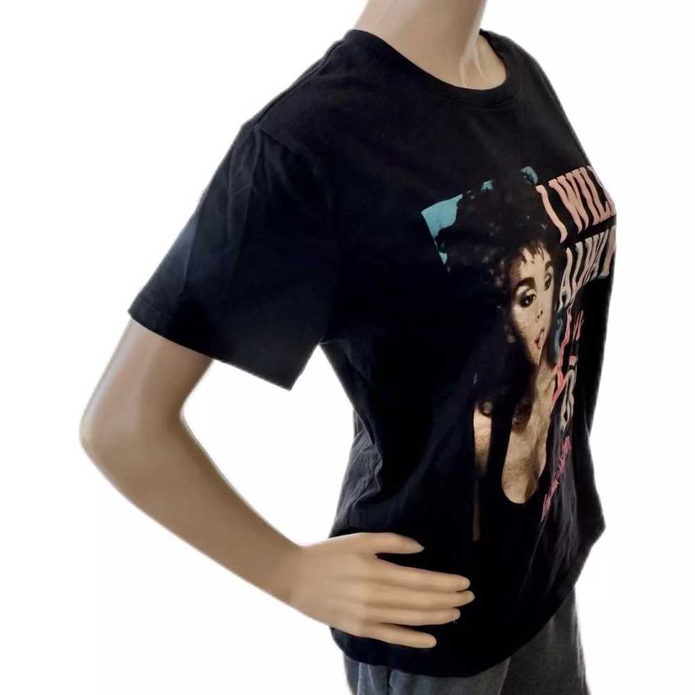 Whitney Houston Graphic Print T Shirt Womens Blac… - image 3