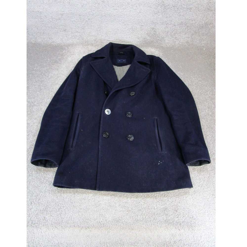 Vintage Lands' End Pea Coat Mens Medium Navy Blue… - image 1