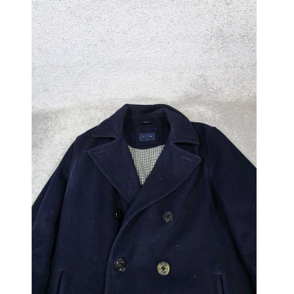 Vintage Lands' End Pea Coat Mens Medium Navy Blue… - image 2