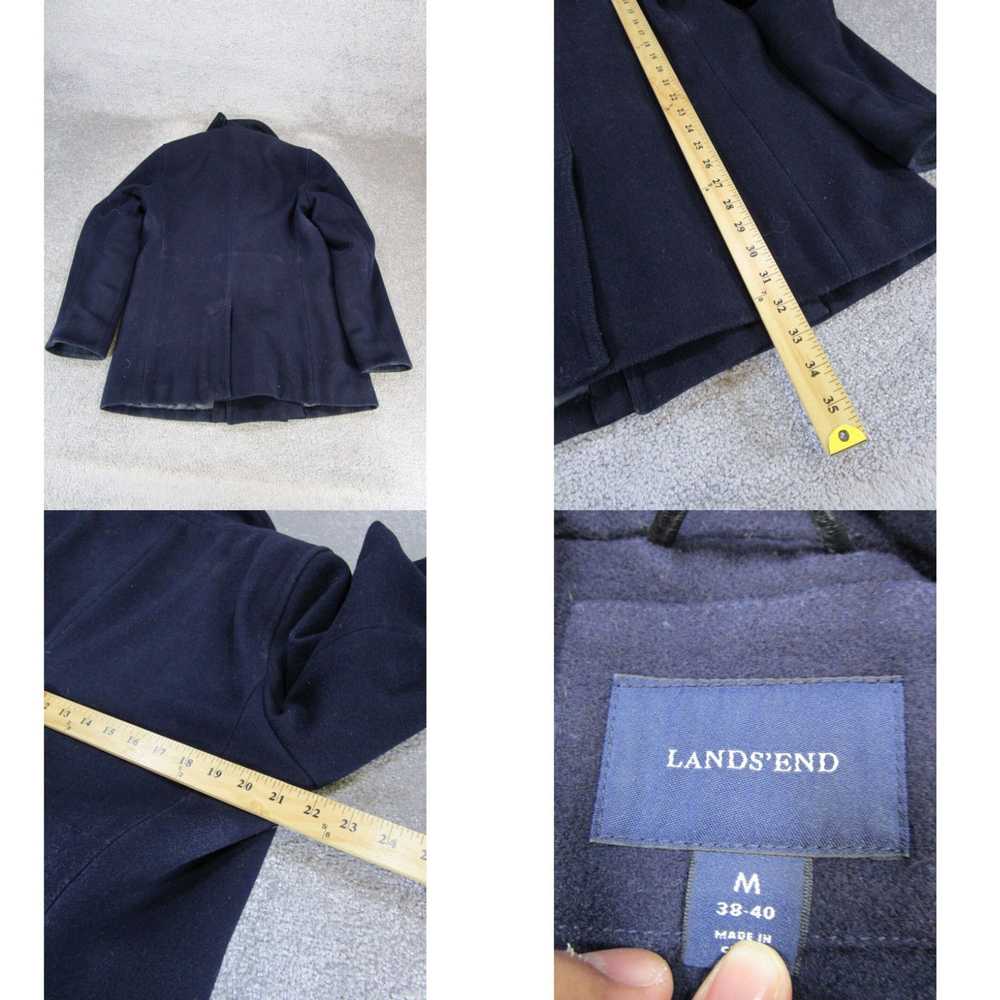 Vintage Lands' End Pea Coat Mens Medium Navy Blue… - image 4