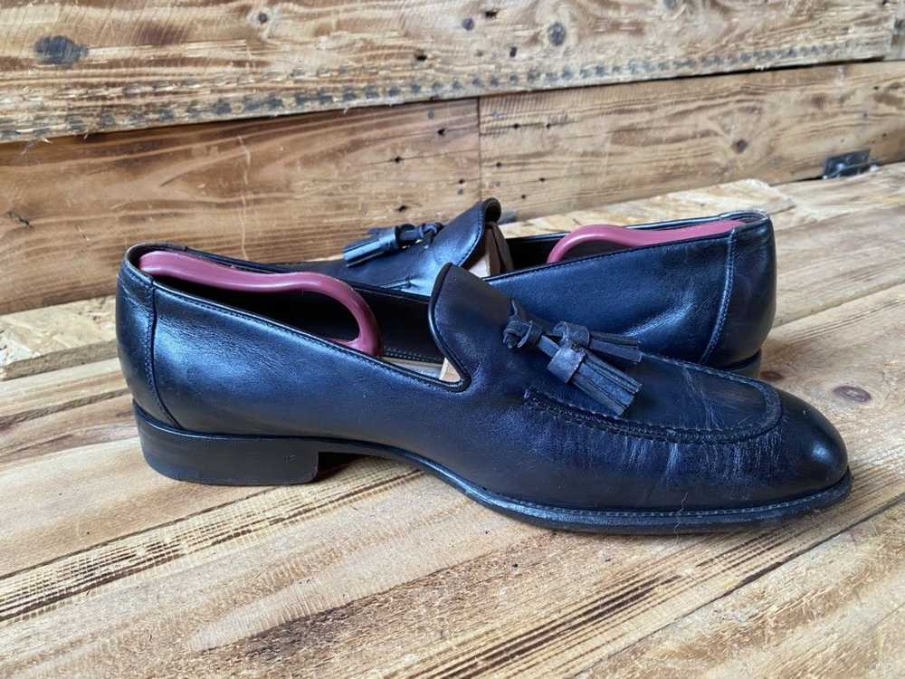 Tom Ford Tomford tassel navy blue leather loafers… - image 12