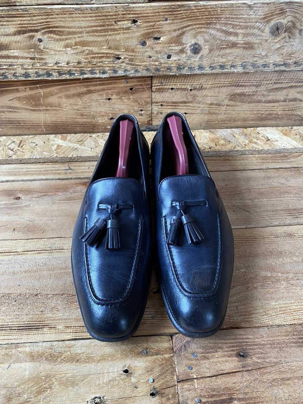 Tom Ford Tomford tassel navy blue leather loafers… - image 1