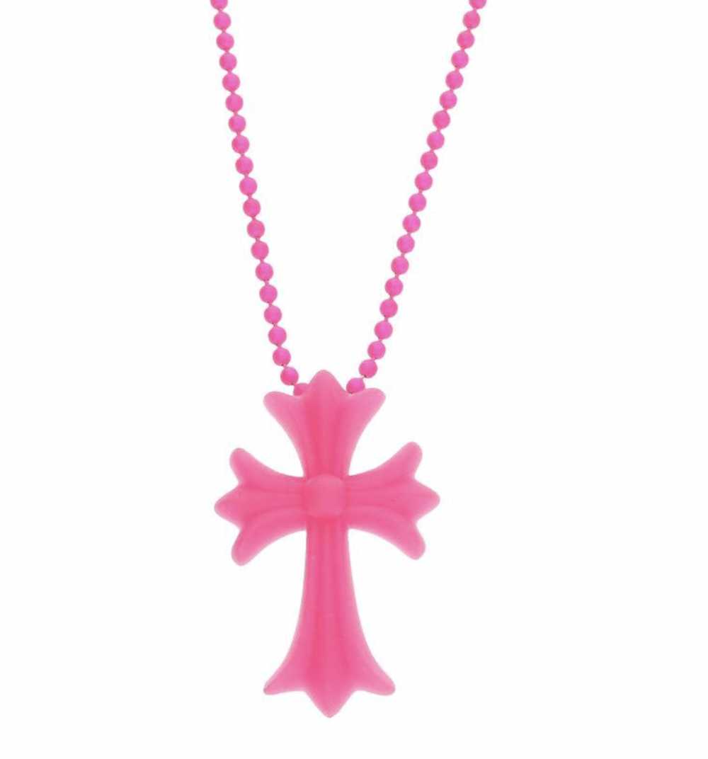 Chrome Hearts Chrome Hearts Pink Silicone Cross N… - image 1