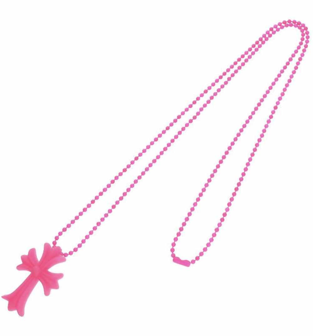 Chrome Hearts Chrome Hearts Pink Silicone Cross N… - image 3