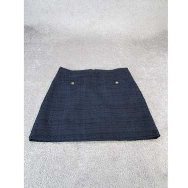 Loft Loft Skirt Womens 14 Navy Blue Cotton Blend … - image 1