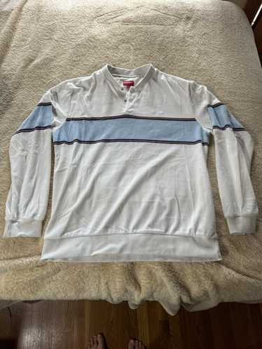 Supreme Supreme Velour Snap Henley White (Size XL) - image 1