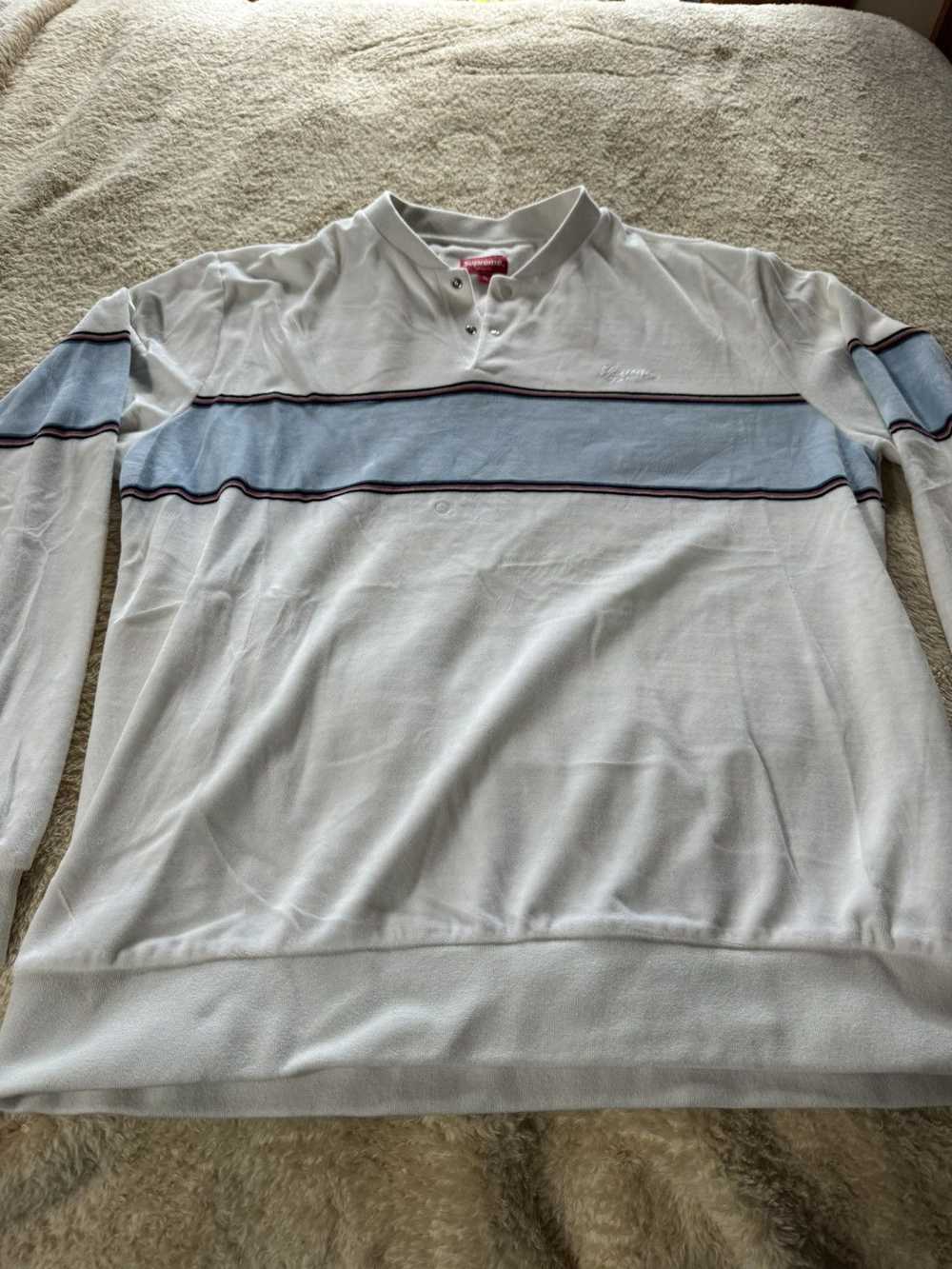 Supreme Supreme Velour Snap Henley White (Size XL) - image 2