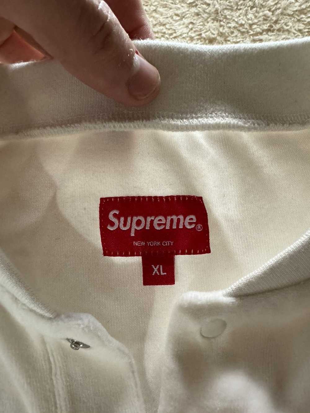 Supreme Supreme Velour Snap Henley White (Size XL) - image 8