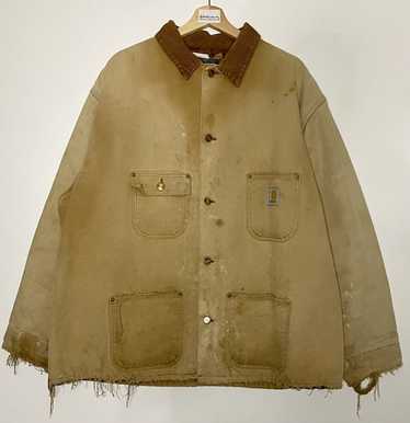 vintage Carhartt chore jacket C01 BRN XL XXL blan… - image 1