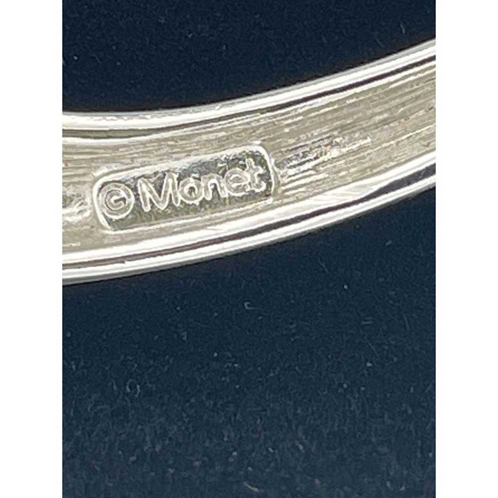 Vintage Monet Asymmetrical Infinity Silver Tone 3" - image 6