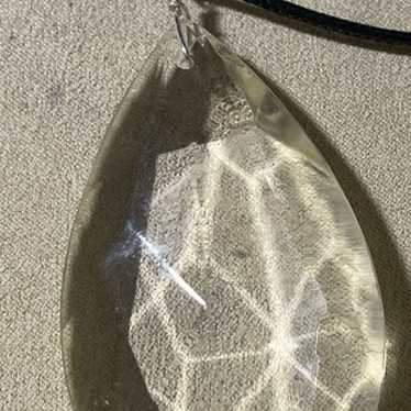 Vintage Large Teardrop Crystal Necklace