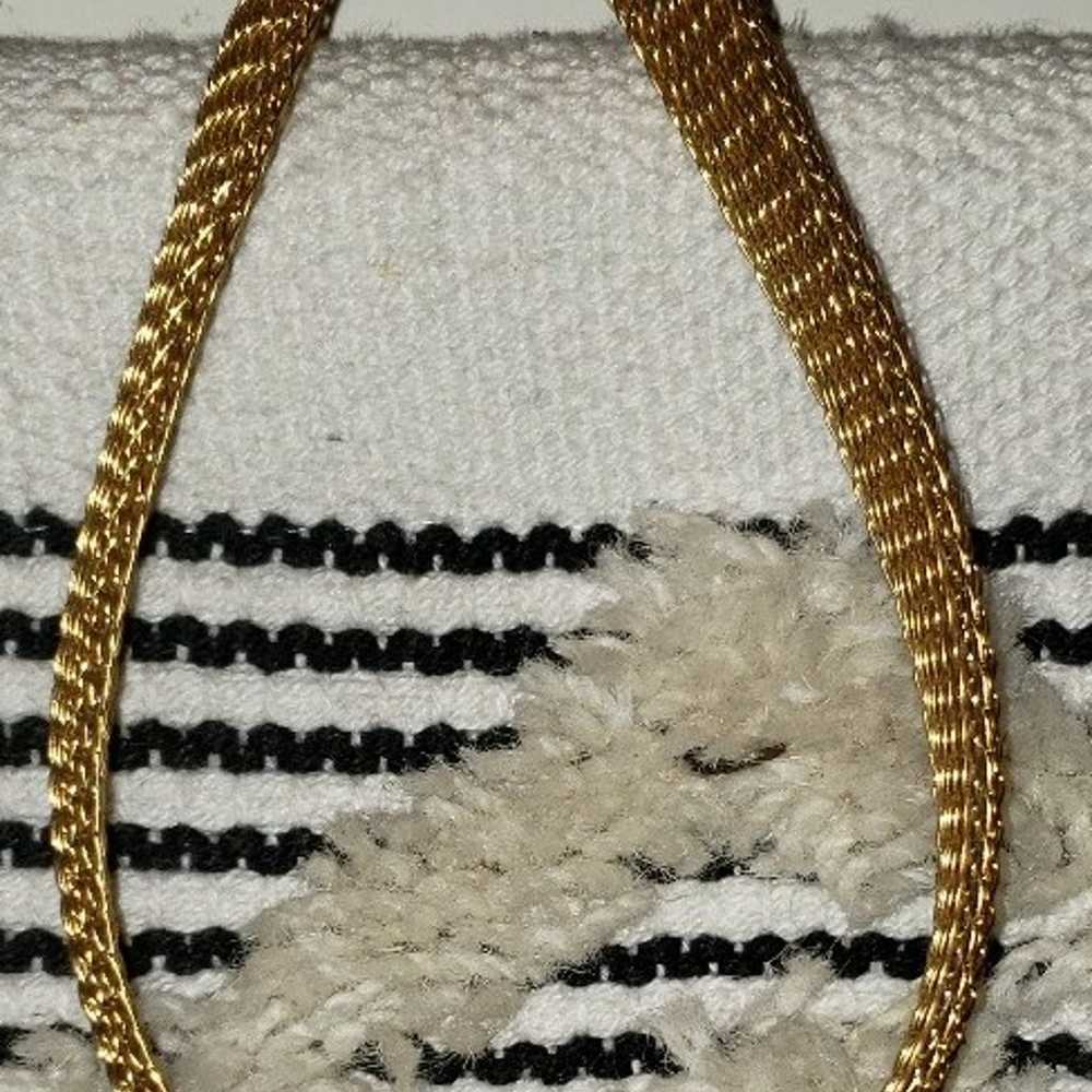 Vintage Napier Gold Tone Mesh Choker - image 10