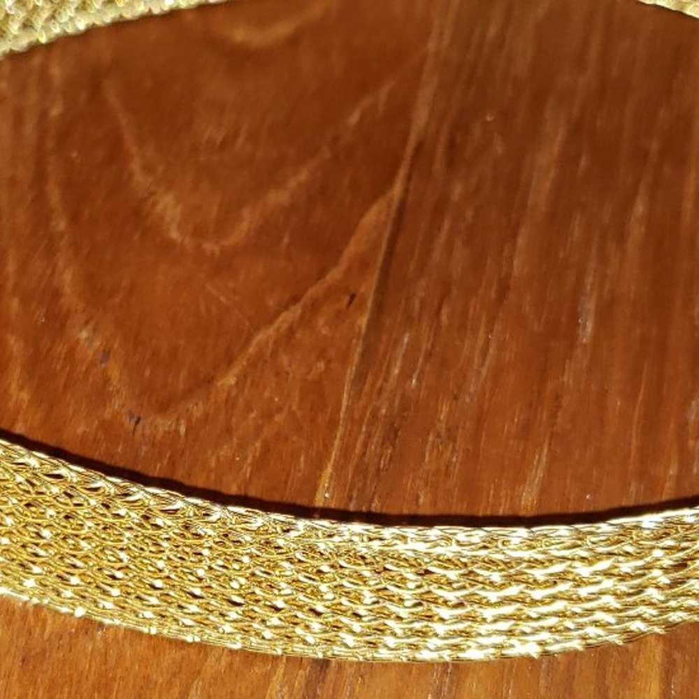 Vintage Napier Gold Tone Mesh Choker - image 7