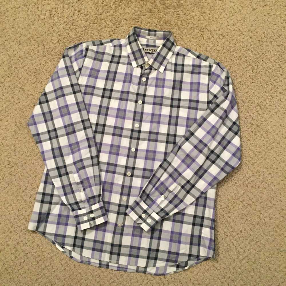 Express Express Button Up Shirt Mens Medium Purpl… - image 2