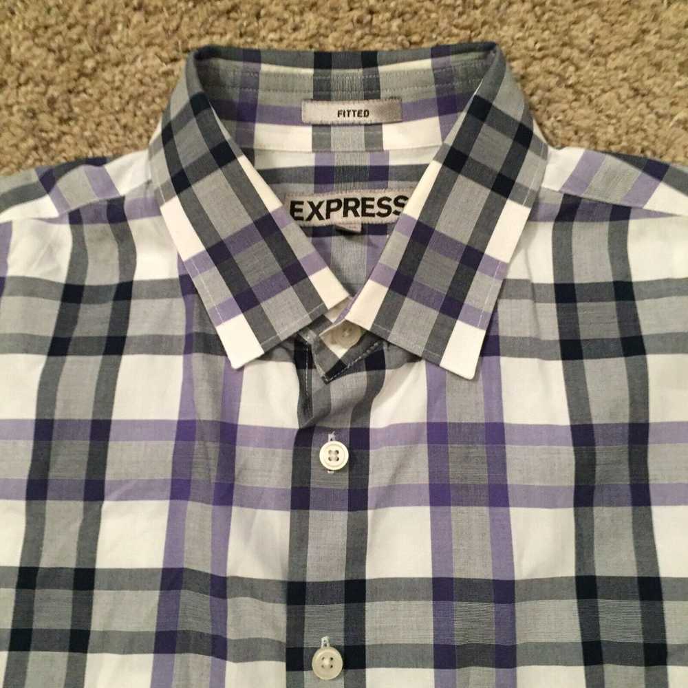 Express Express Button Up Shirt Mens Medium Purpl… - image 3