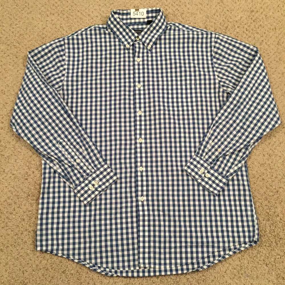 Arrow Arrow Shirt Mens XL Blue Plaid Long Sleeve … - image 1