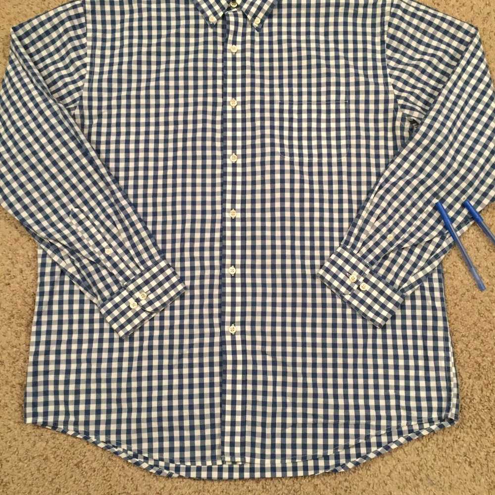 Arrow Arrow Shirt Mens XL Blue Plaid Long Sleeve … - image 3