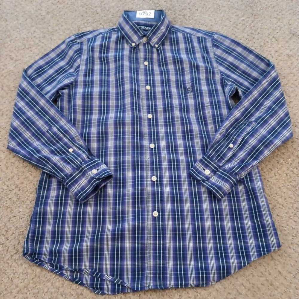 Chaps Chaps Shirt Mens Small Purple Plaid Long Sl… - image 1