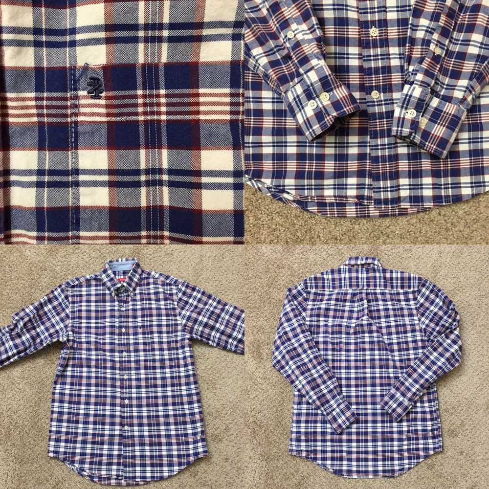 Izod Izod Shirt Mens Small Blue Red Plaid Long Sl… - image 4