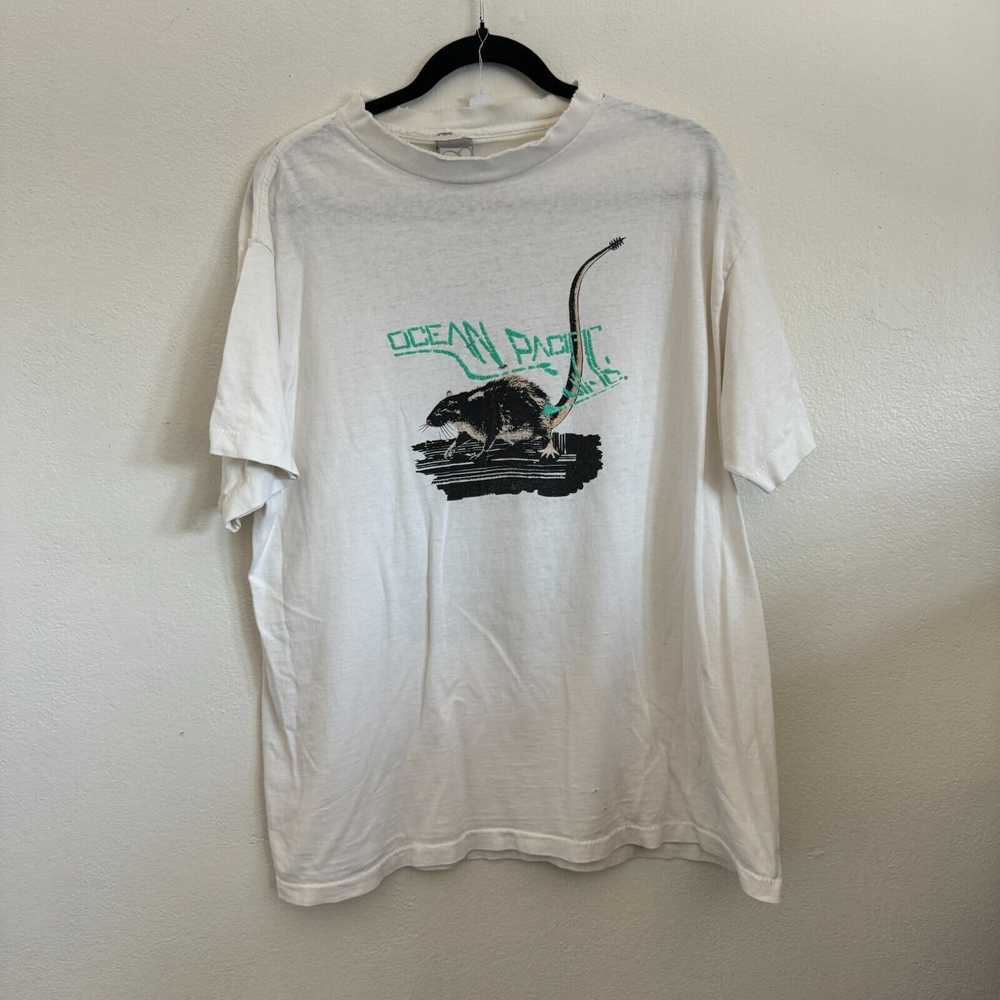Ocean Pacific Vintage 80s 90s Ocean Pacific Rat Skate Surf XL T-Shirt
