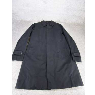 Vintage Sanyo Overcoat Mens Xl Blue Midnight Cott… - image 1