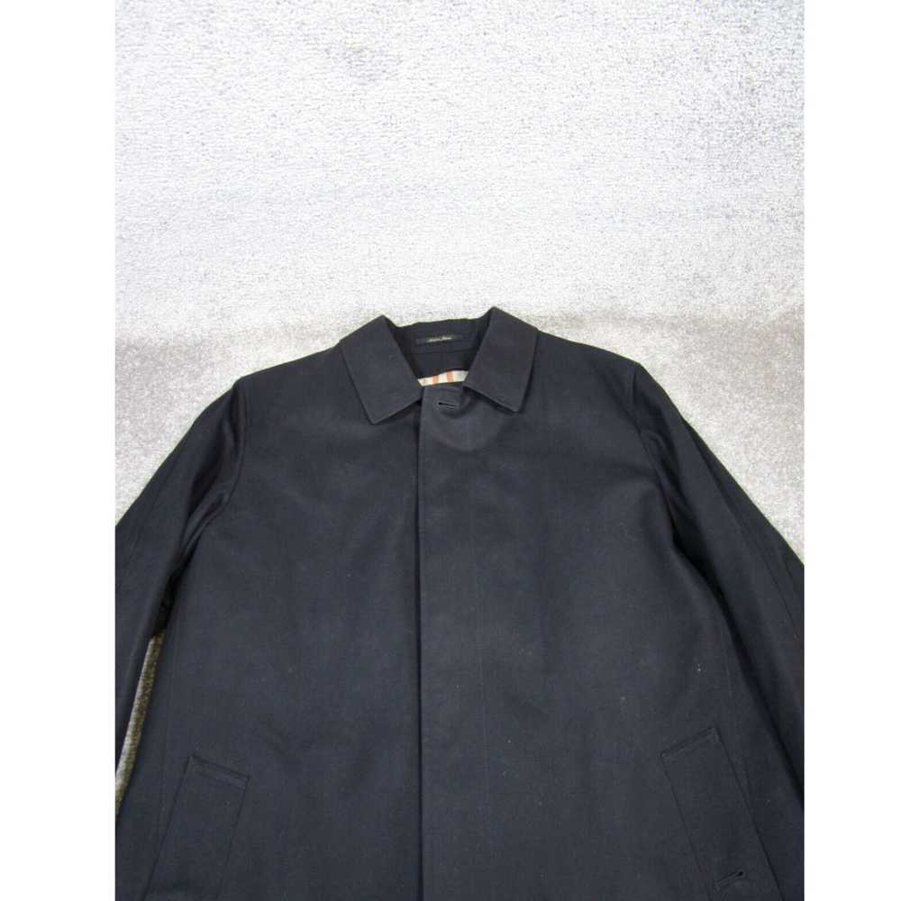 Vintage Sanyo Overcoat Mens Xl Blue Midnight Cott… - image 2