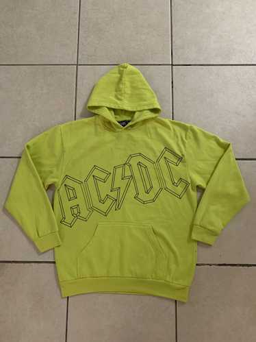 Ac/Dc × Rock Band AC/DC Neon Green Hoodie Size Lar