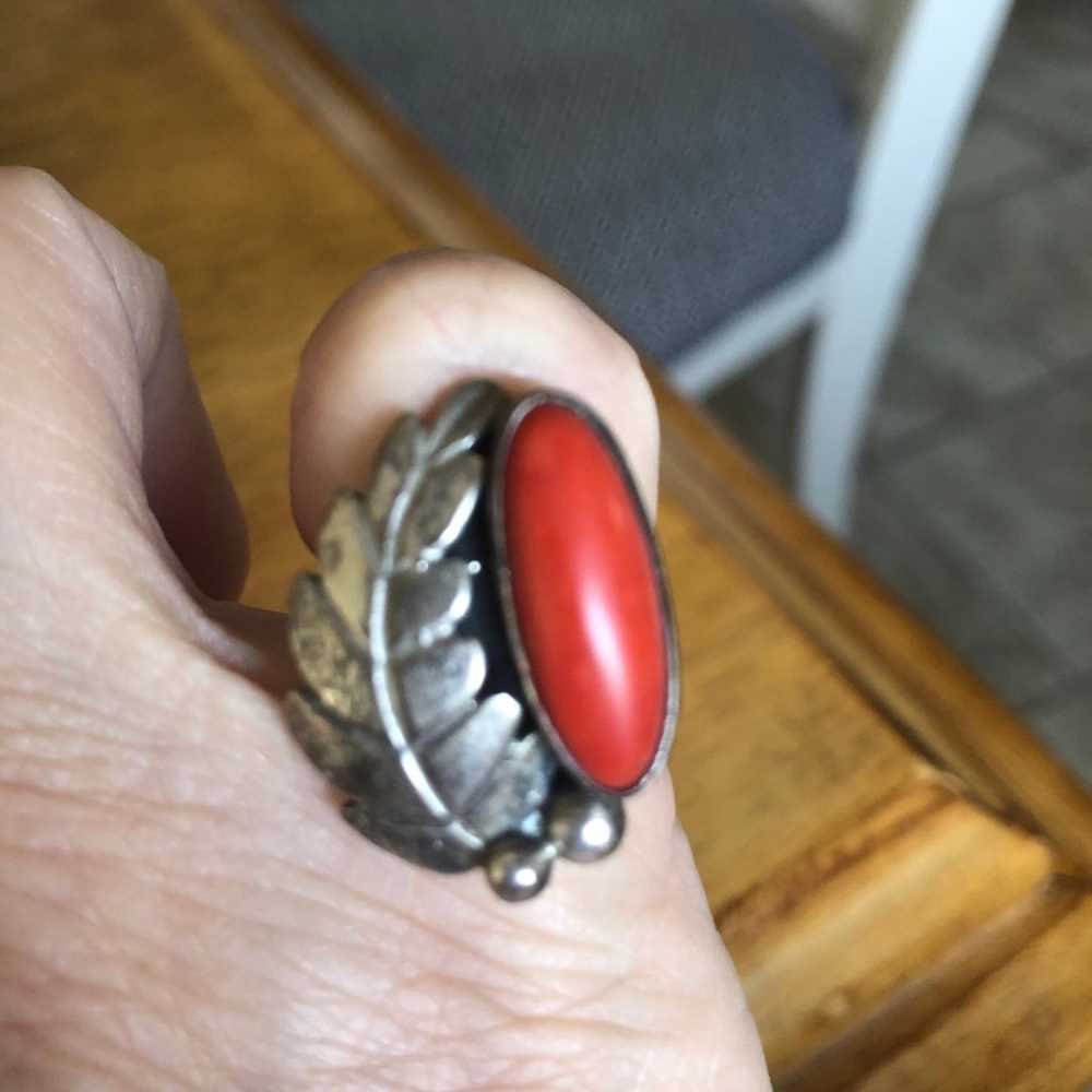 Vintage, handmade native American ring - image 3