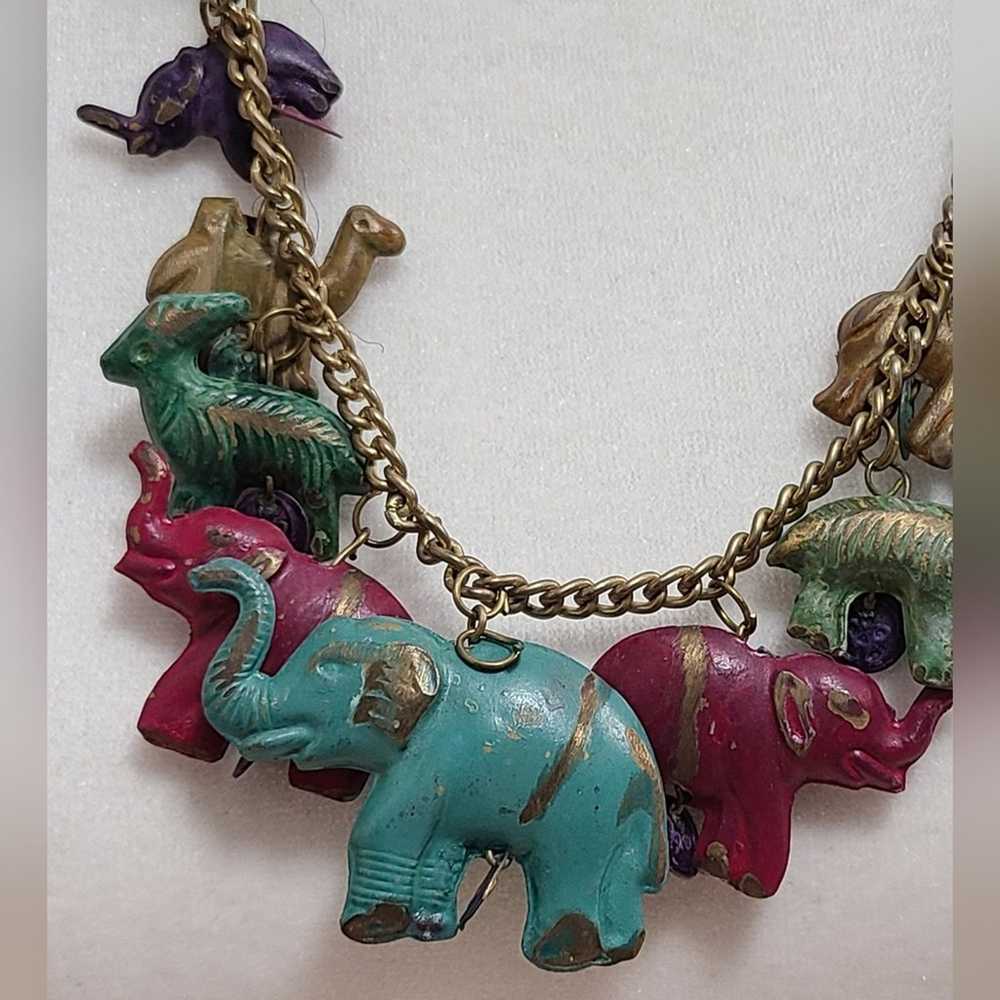 Vintage Elephant Necklace - image 2