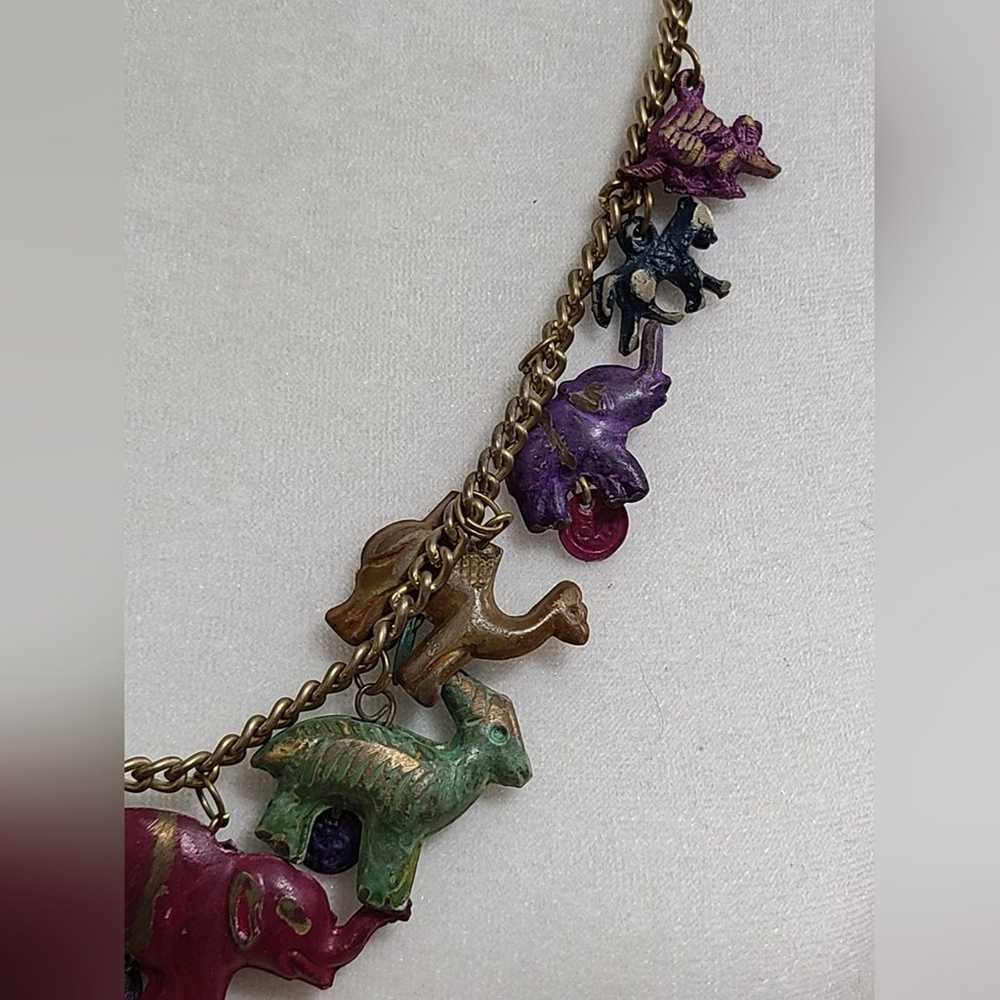 Vintage Elephant Necklace - image 5