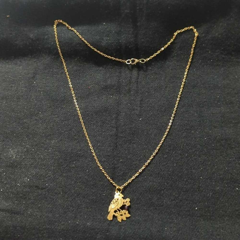 Vintage 1990's Wild Bryde Gold Tone with Carnelia… - image 2