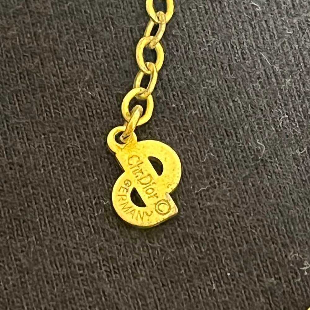 Christian Dior CD logo Vintage Necklace Gold - image 3