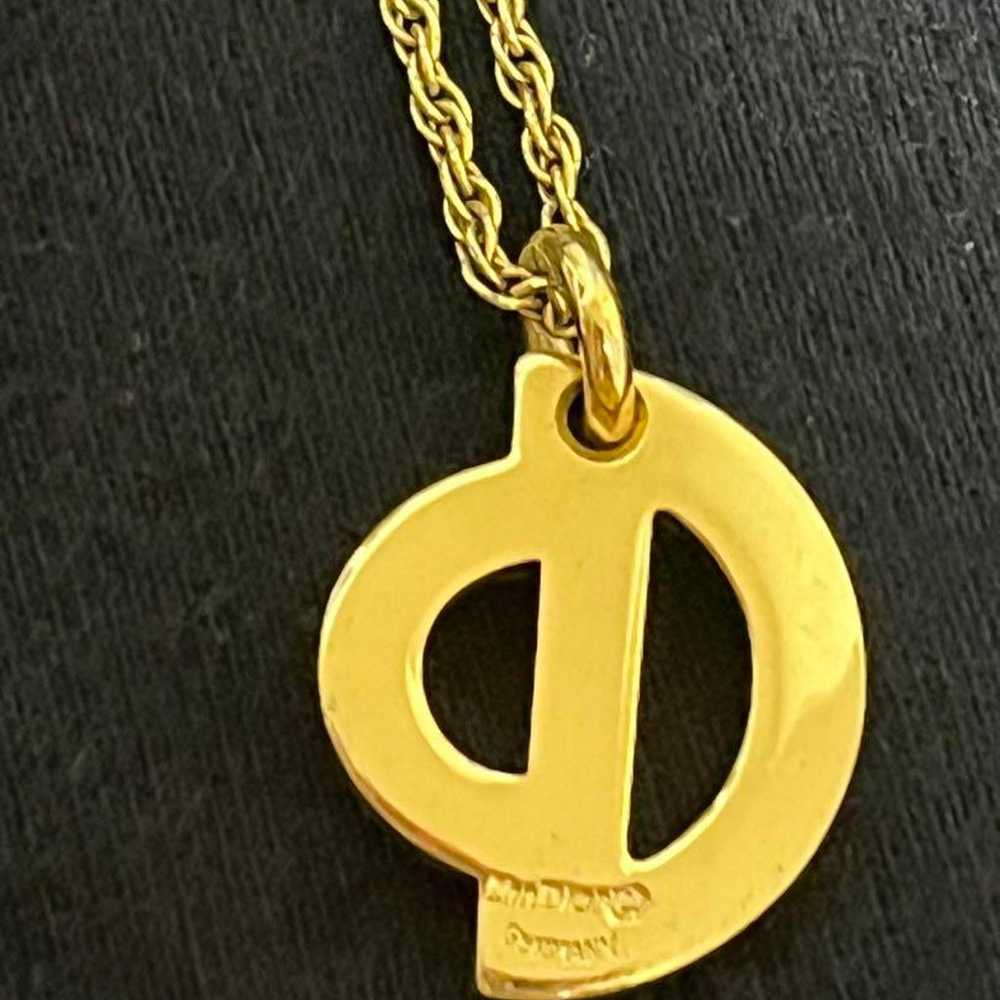 Christian Dior CD logo Vintage Necklace Gold - image 4