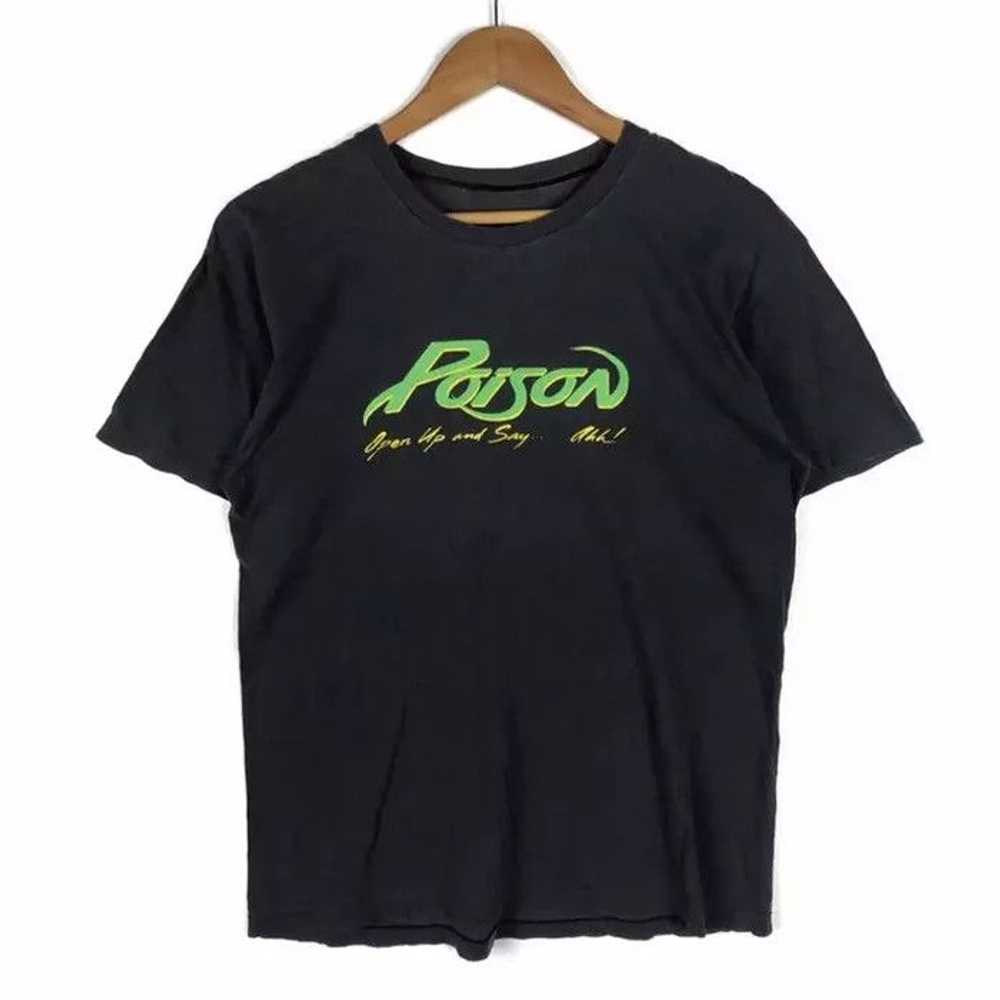 Band Tees × Vintage Vintage POISON Open Up And Sa… - image 1