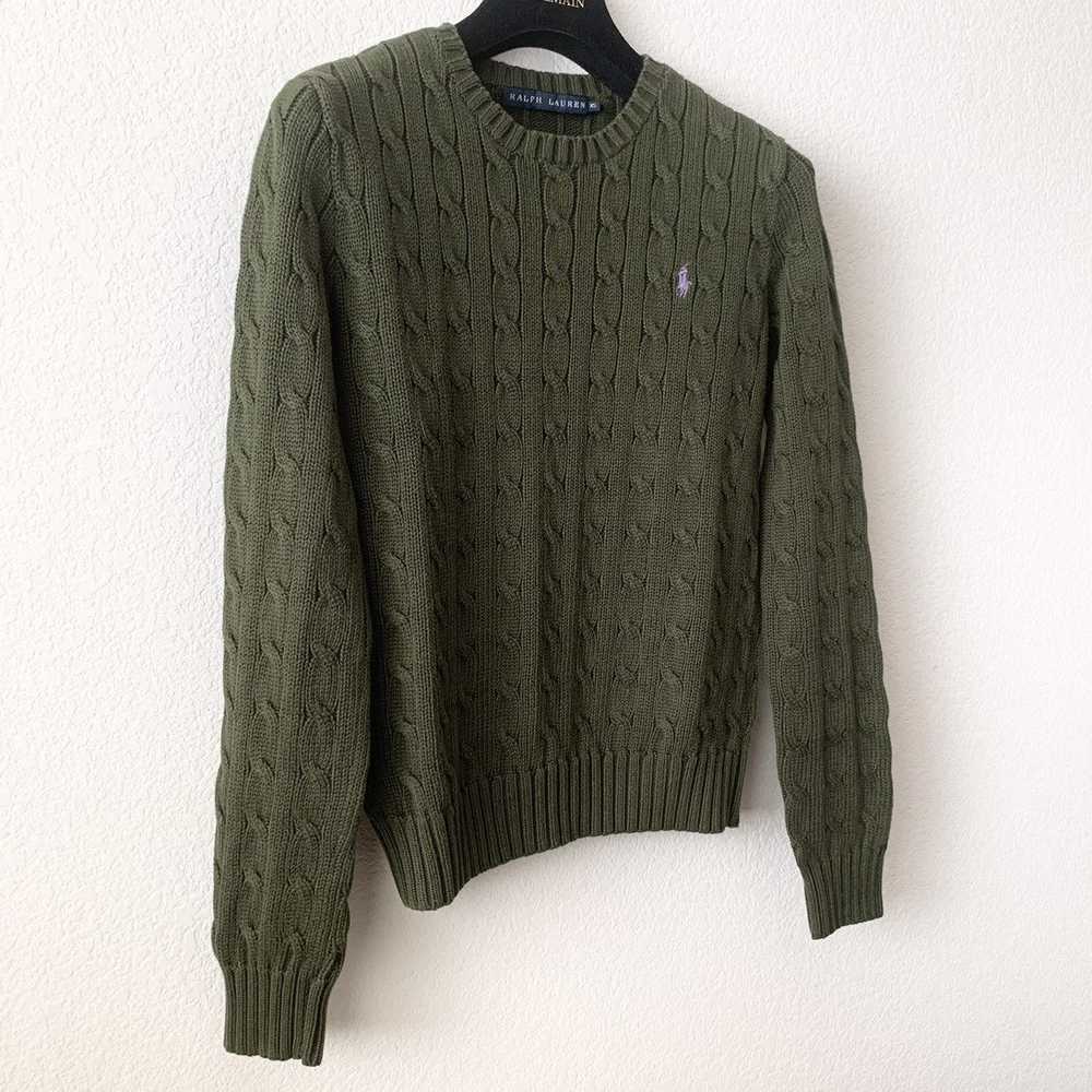 Ralph Lauren Ralph Lauren dark green cable knit p… - image 12