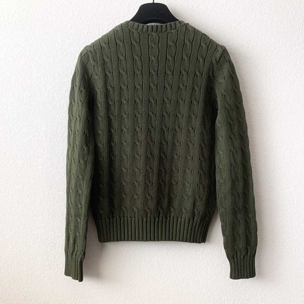 Ralph Lauren Ralph Lauren dark green cable knit p… - image 2