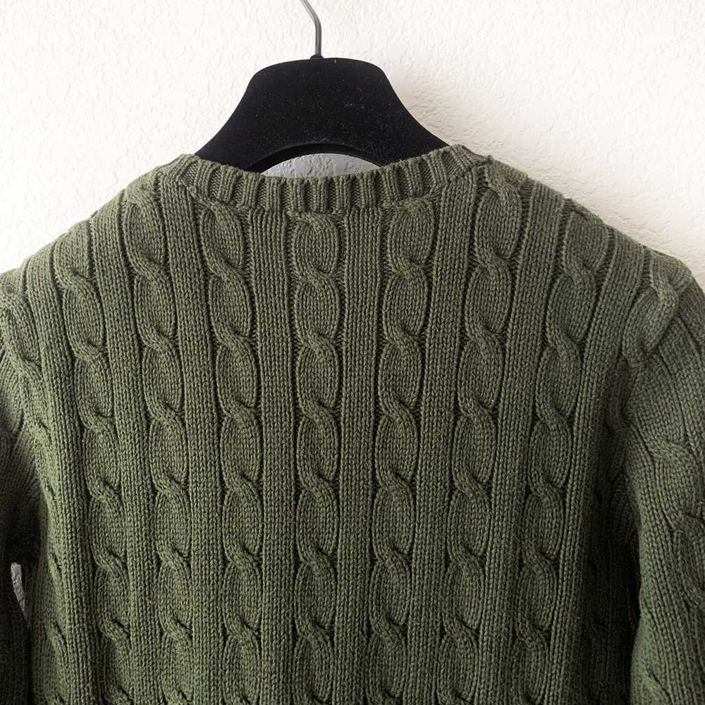 Ralph Lauren Ralph Lauren dark green cable knit p… - image 5