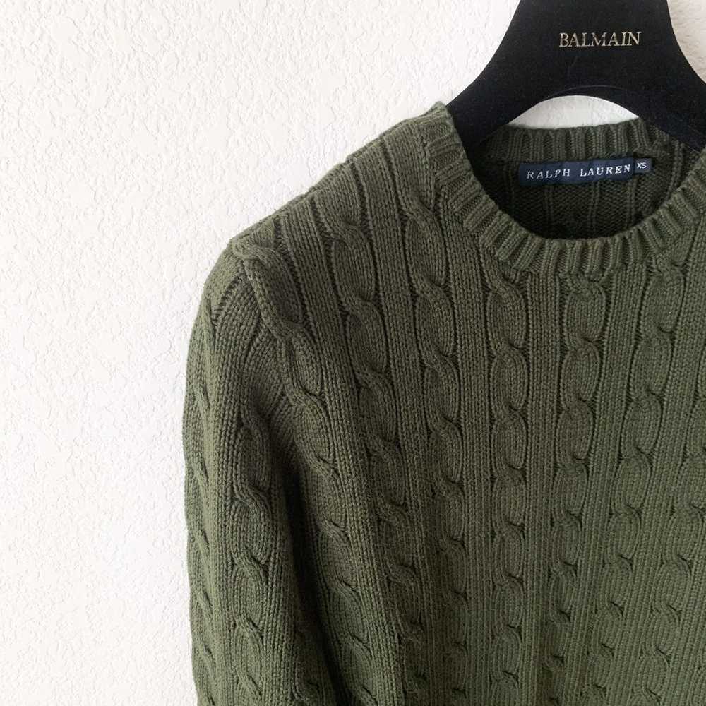 Ralph Lauren Ralph Lauren dark green cable knit p… - image 7