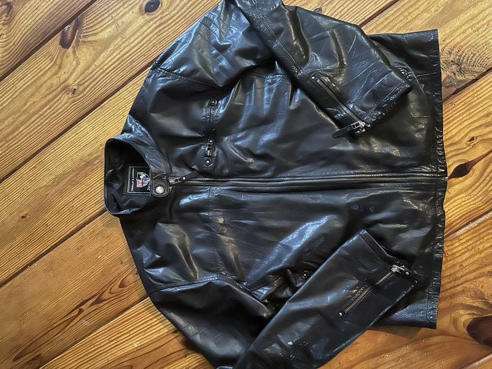 Designer × Leather Jacket × Vintage Detachable Ho… - image 8