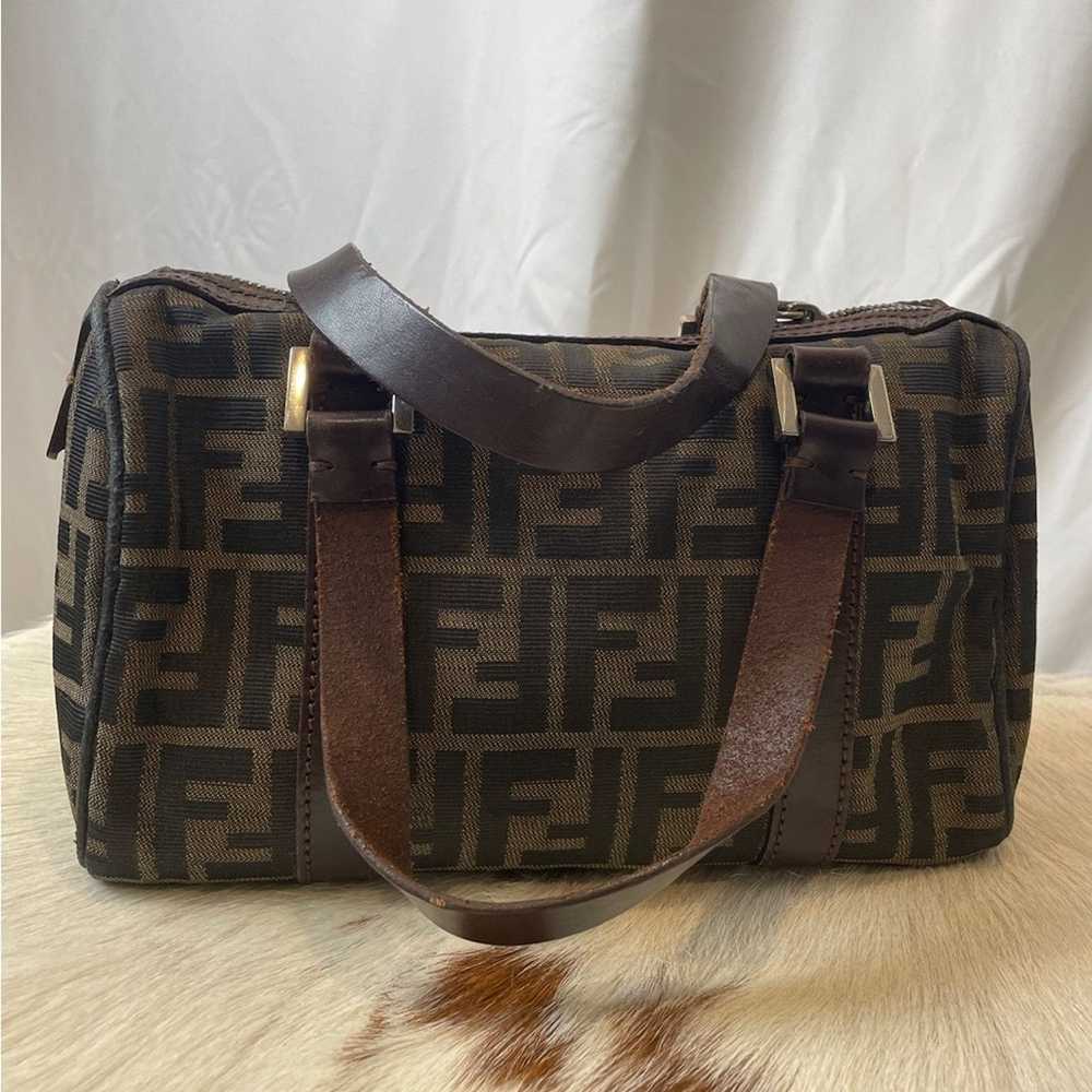 Fendi Fendi Vintage Boston 25 FF Logo Canvas Hand… - image 2