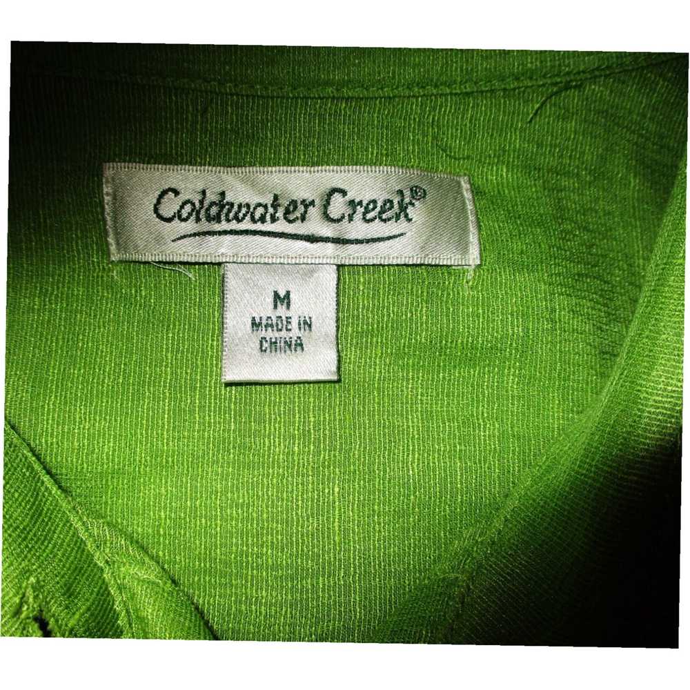 Coldwater Creek Elegant Green Silk and Linen Blen… - image 6