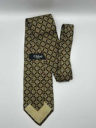 Vintage Vintage Chloe Floral Monogram Silk Tie - image 1