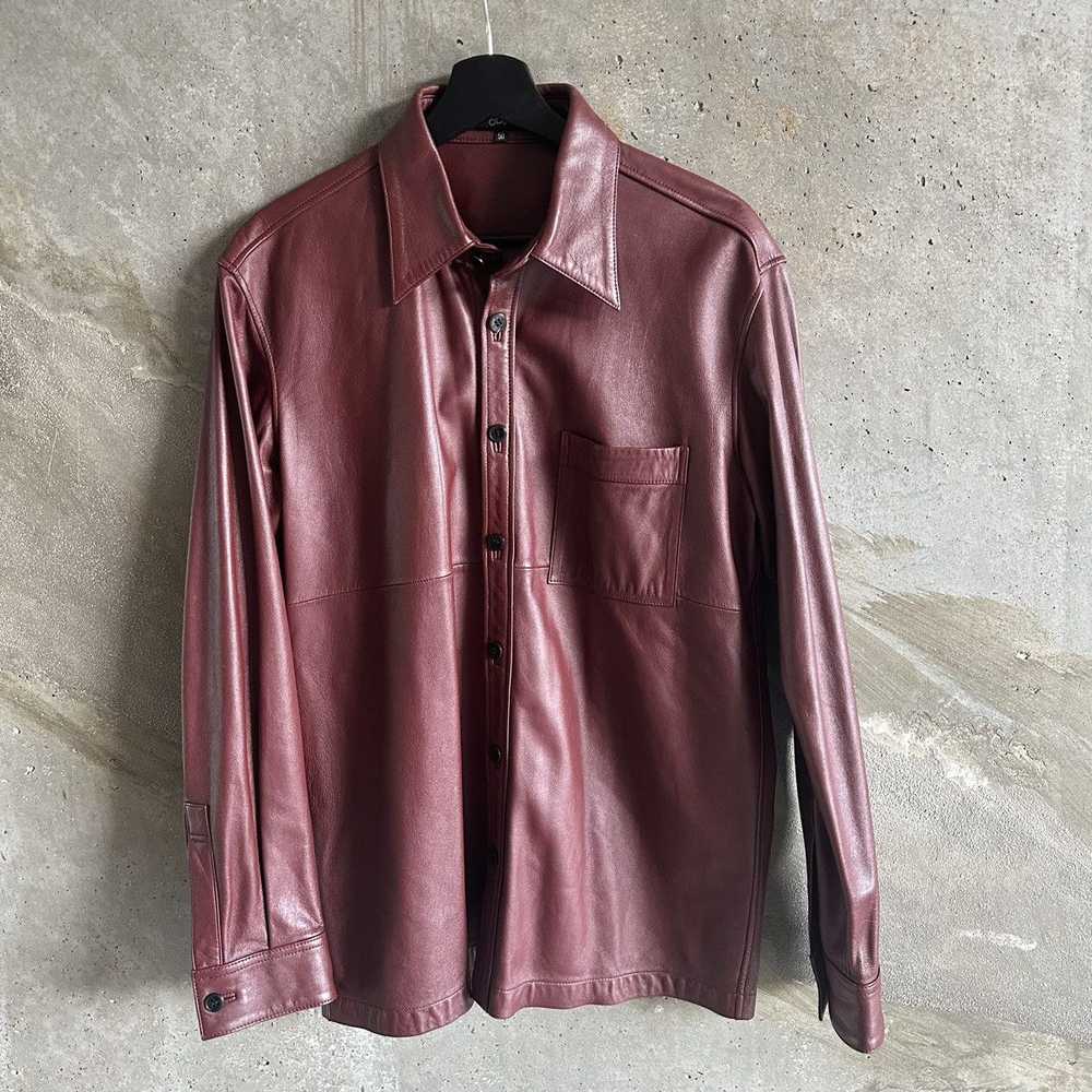 Jean Paul Gaultier Lamb Leather button Up Shirt - image 1