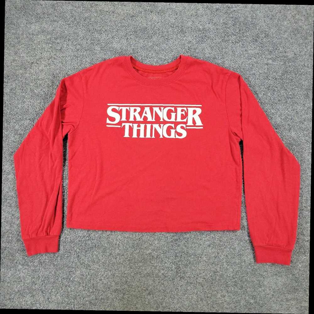 Vintage Netflix Inspired Red Graphic Long Sleeve … - image 1