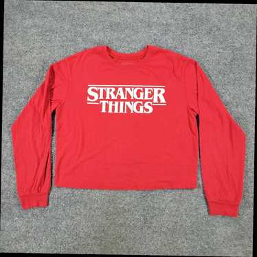 Vintage Netflix Inspired Red Graphic Long Sleeve … - image 1